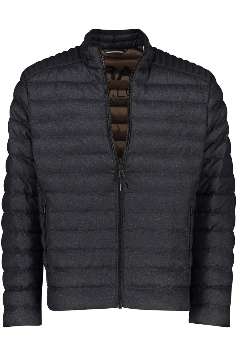 tussenjas Brax donkerblauw normale fit polyester effen rits