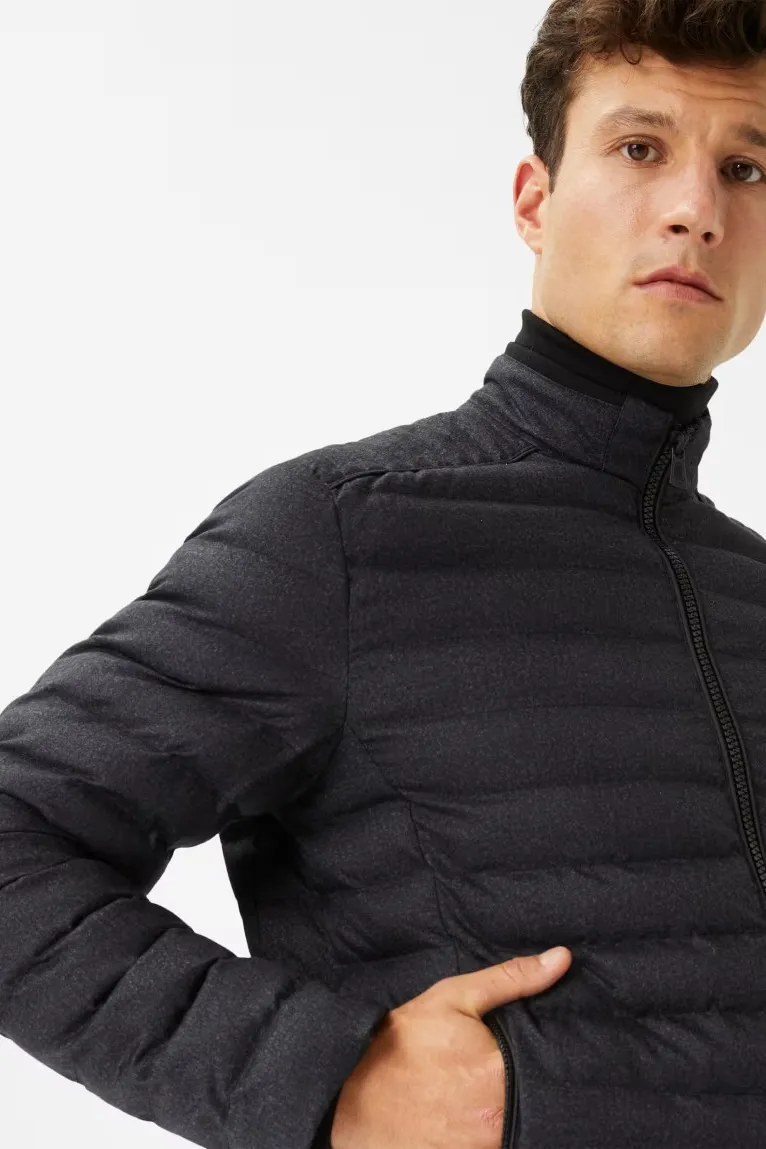 tussenjas Brax donkerblauw normale fit polyester effen rits