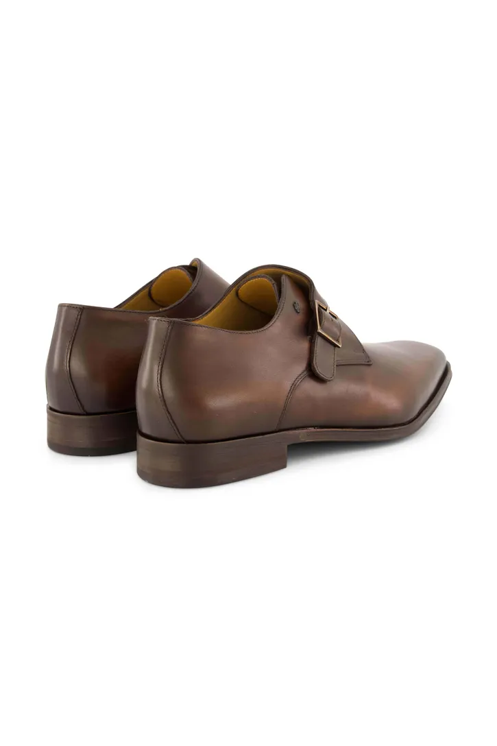Van Bommel nette schoenen Raffa effen leer bruin