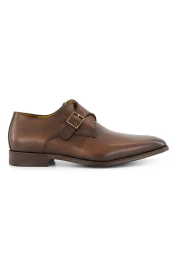 Floris van Bommel Van Bommel nette schoenen Raffa bruin effen leer
