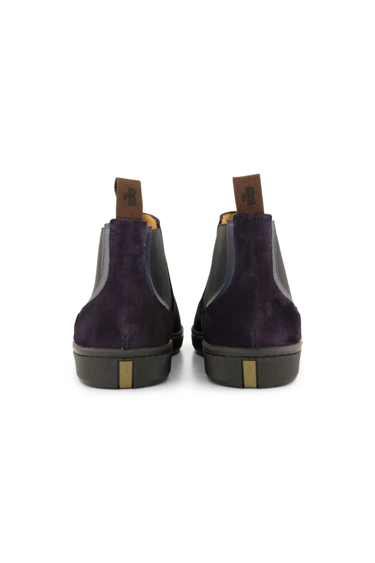 van Bommel schoenen Bora elastiek donkerblauw suede