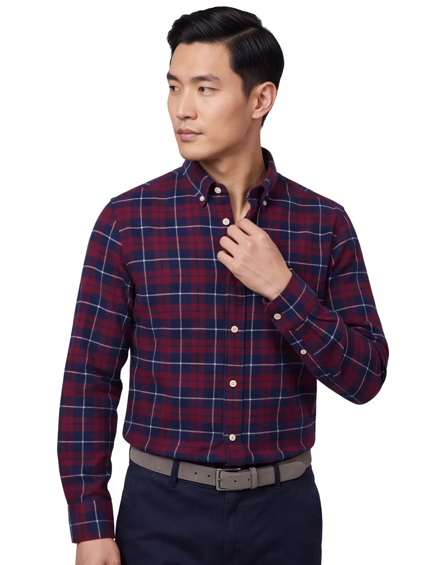 Tommy Hilfiger overhemd flanel rood geruit B&T