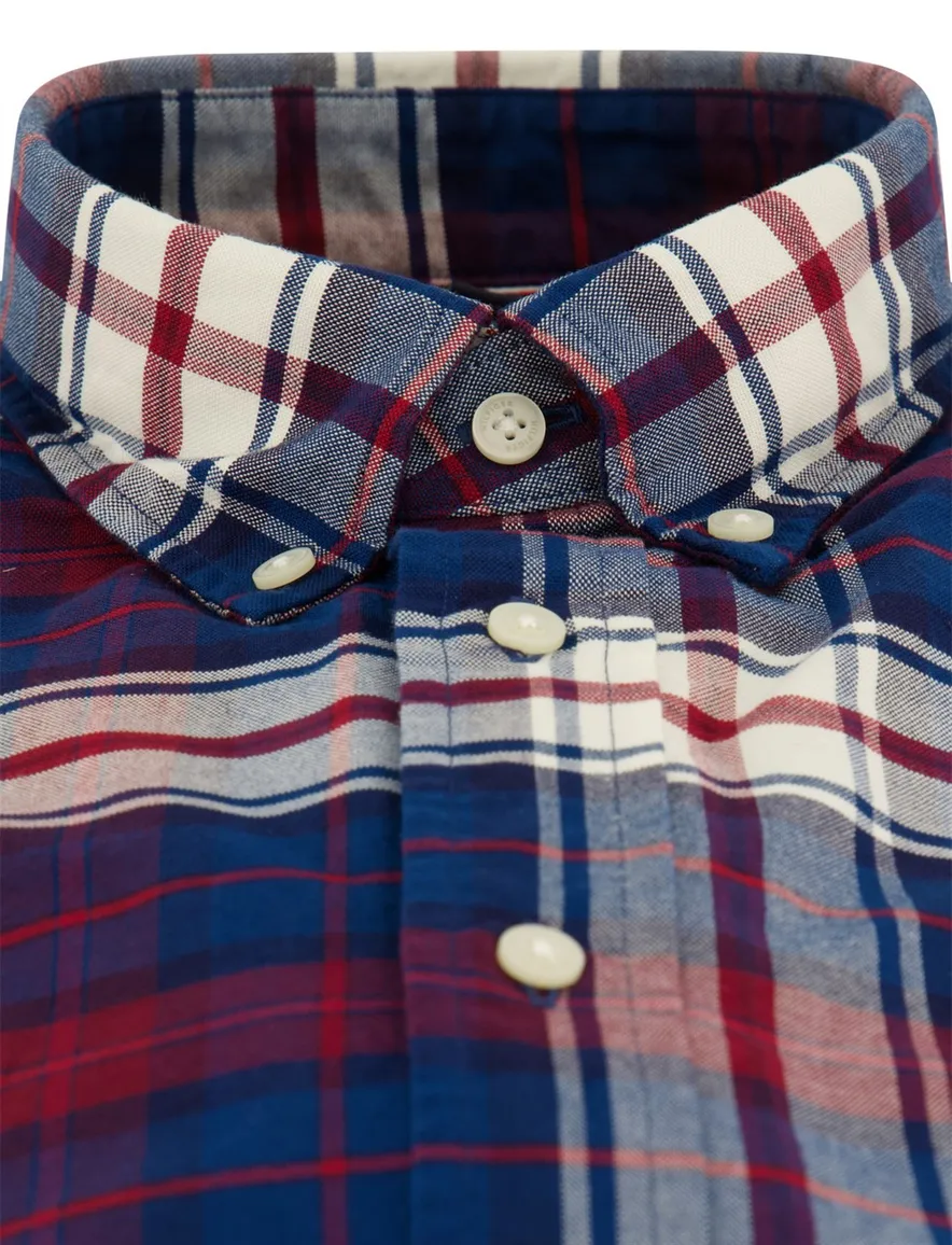 Tommy Hilfiger overhemd rood wit blauw flanel Big & Tall