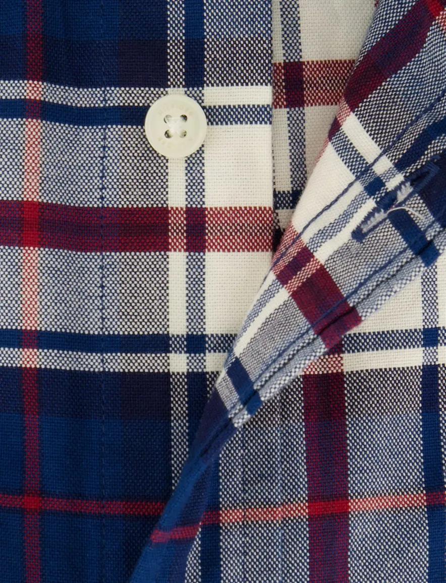 Tommy Hilfiger overhemd rood wit blauw flanel Big & Tall