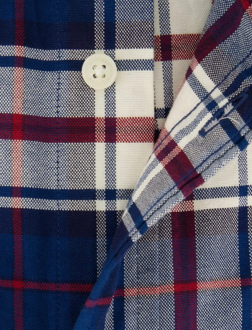 Tommy Hilfiger overhemd rood wit blauw flanel