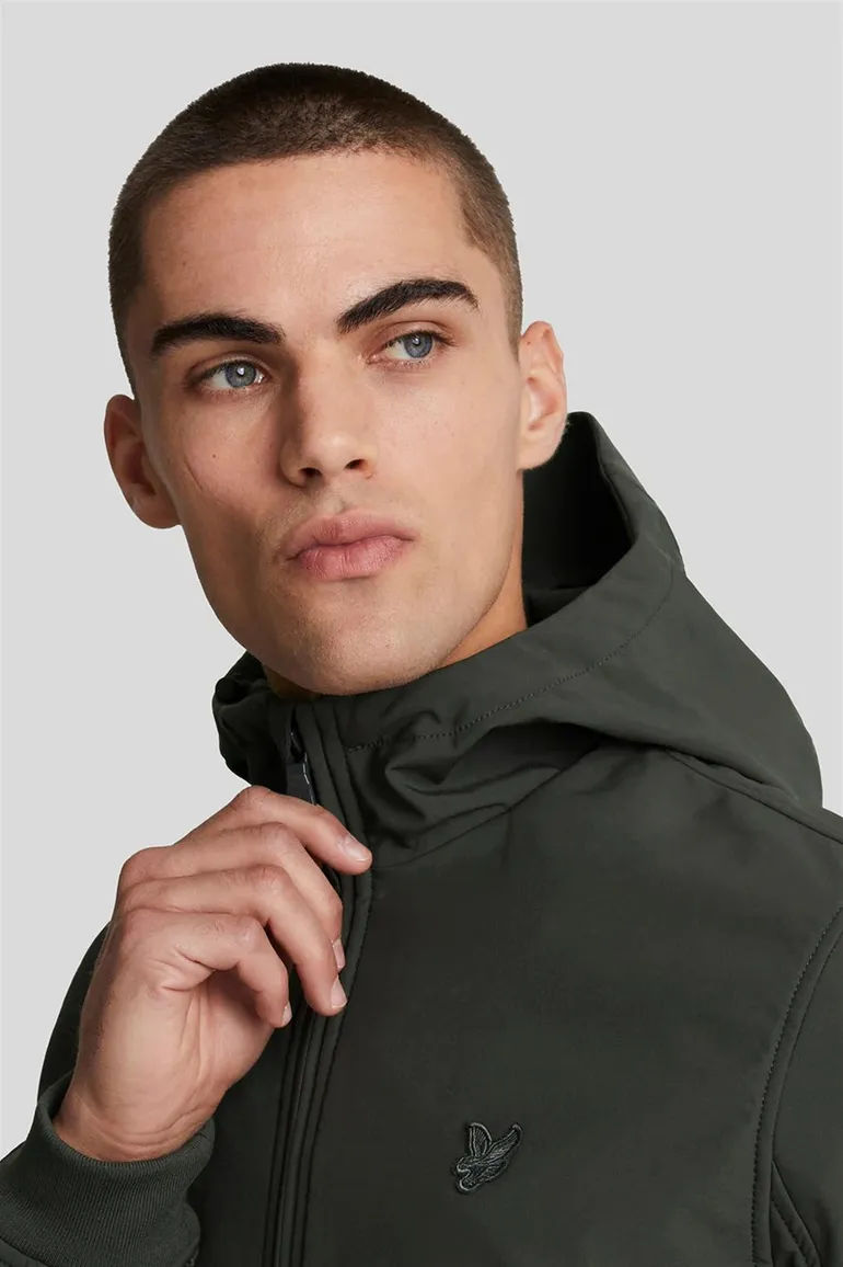 tussenjas Lyle & Scott grijs normale fit polyester, stretch effen rits