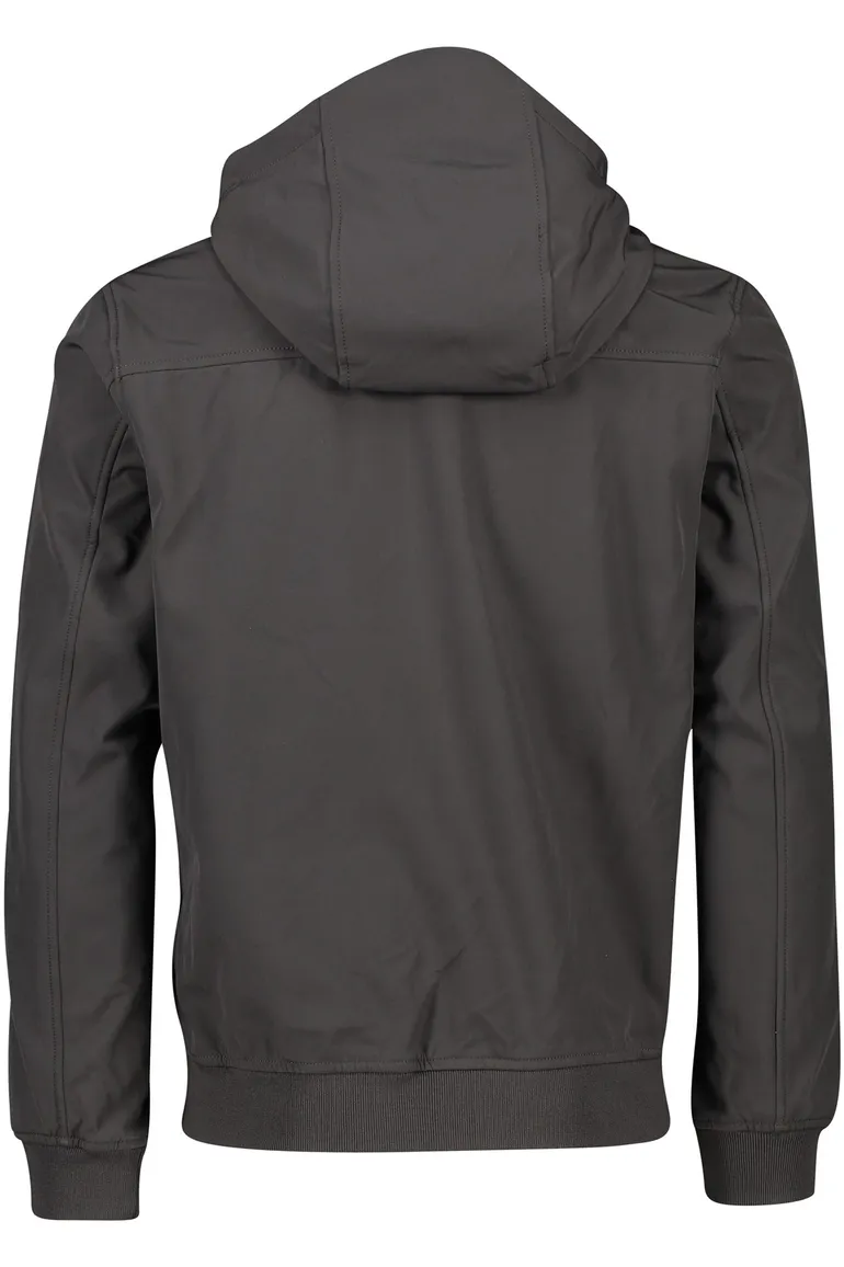 tussenjas Lyle & Scott grijs normale fit polyester, stretch effen rits