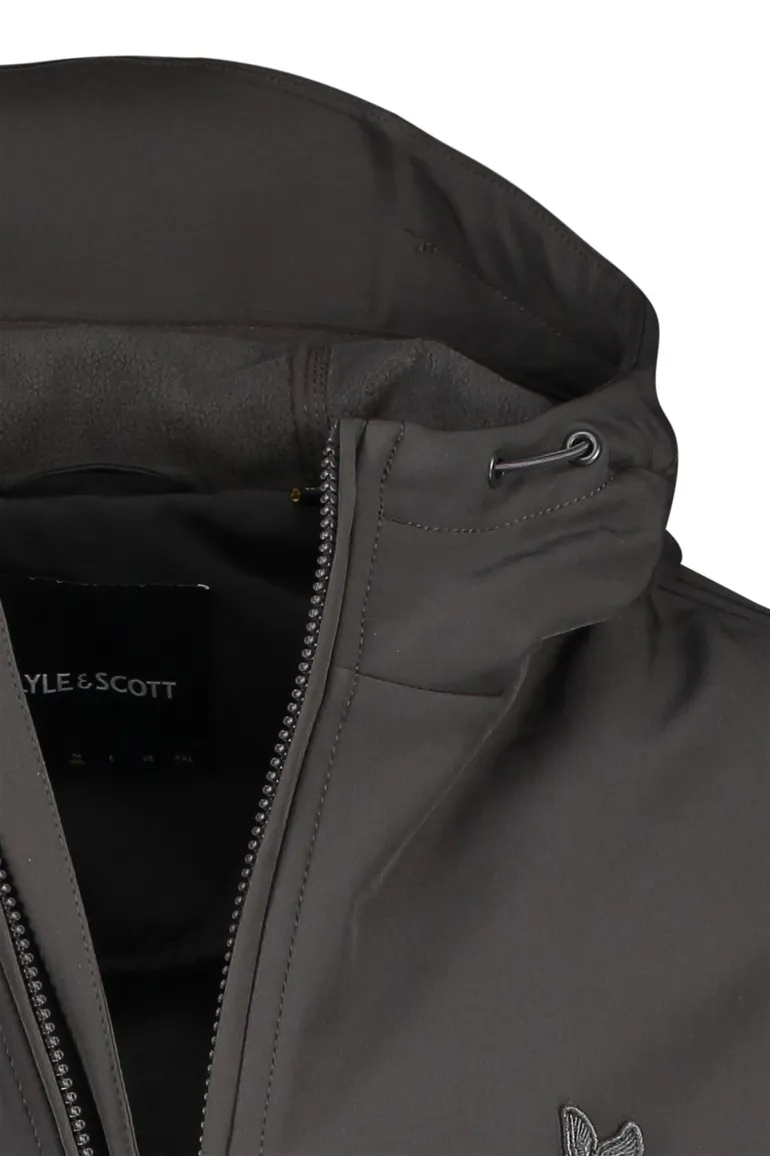 tussenjas Lyle & Scott grijs normale fit polyester, stretch effen rits