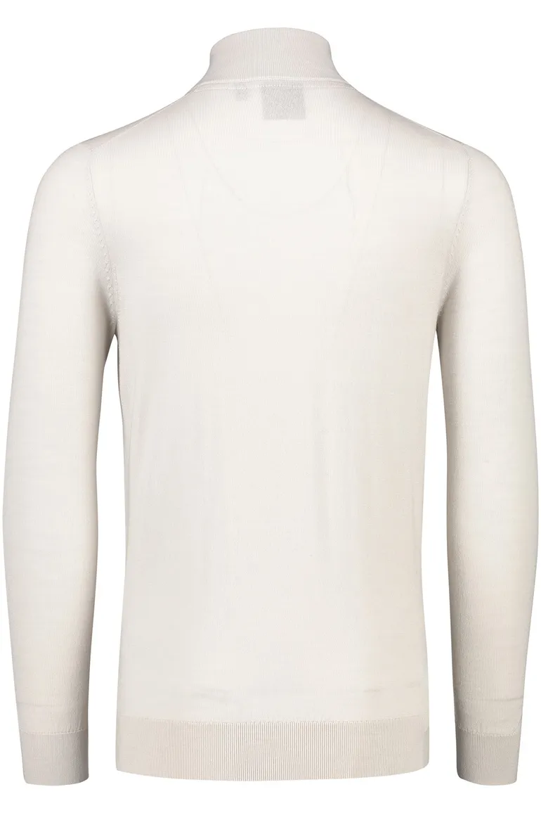 Lyle & Scott half zip trui beige
