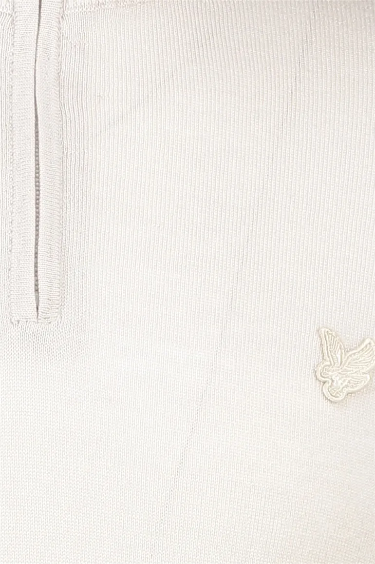 Lyle & Scott half zip trui beige