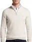 Lyle & Scott half zip trui beige slim fit
