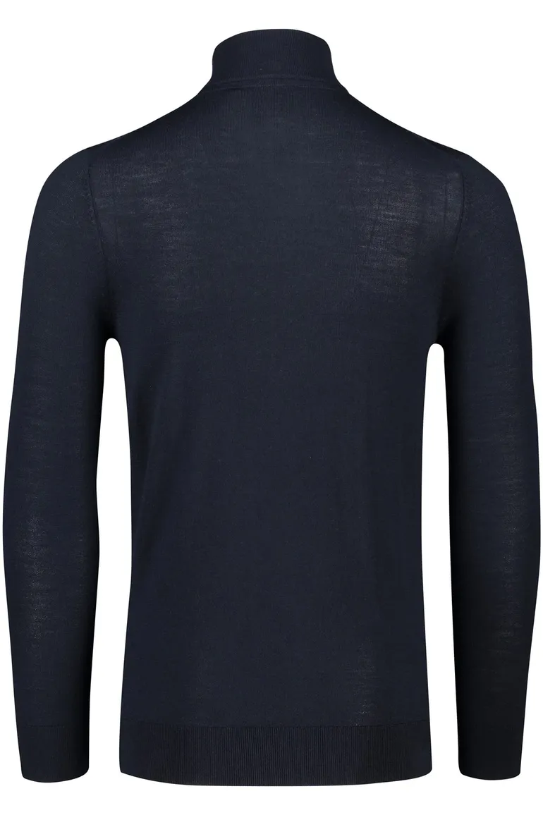 Lyle & Scott trui half zip donkerblauw