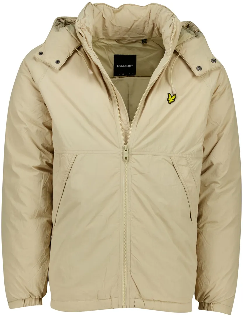 Lyle & Scott winterjas beige nylon