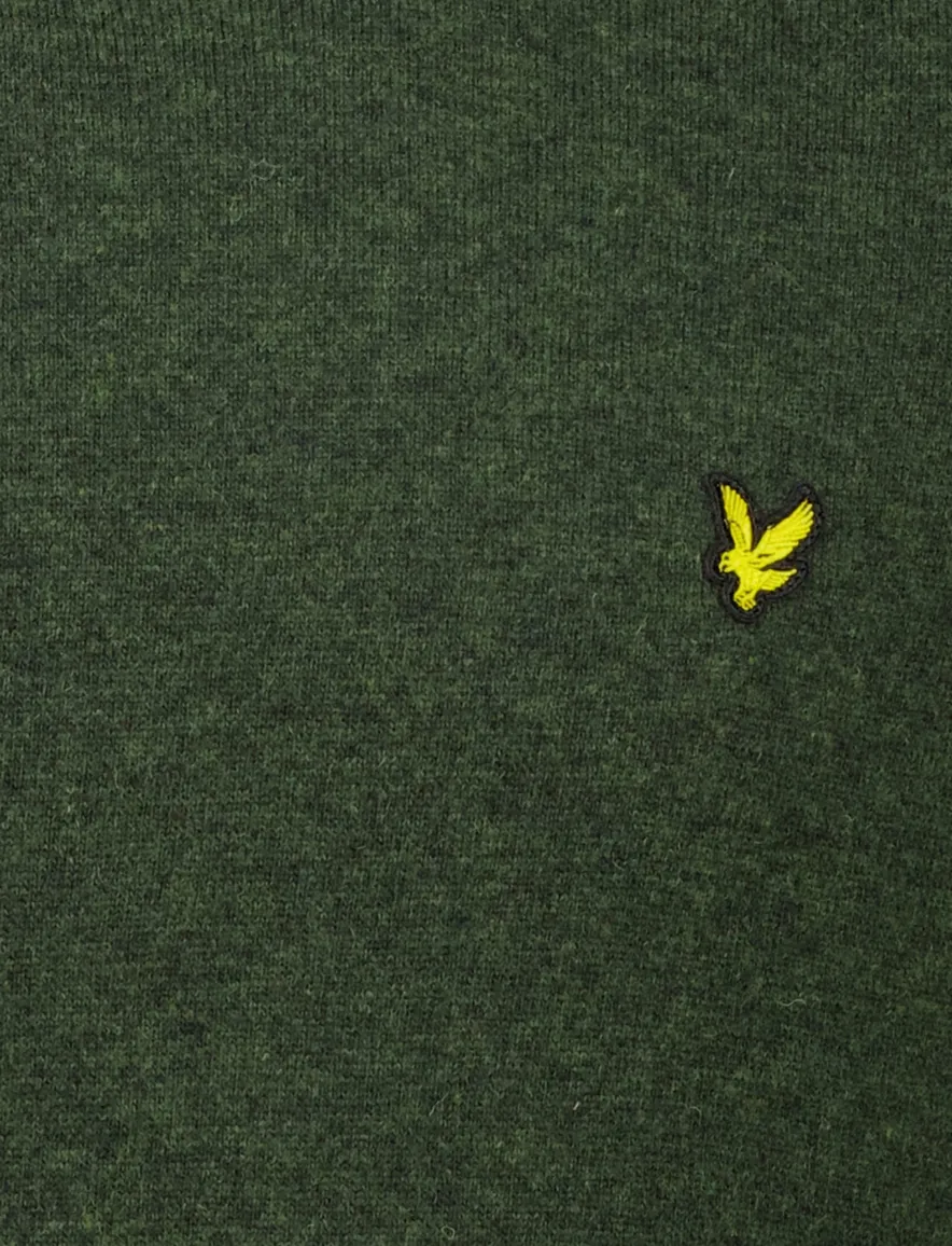 Lyle & Scott trui groen gemeleerd lamswol