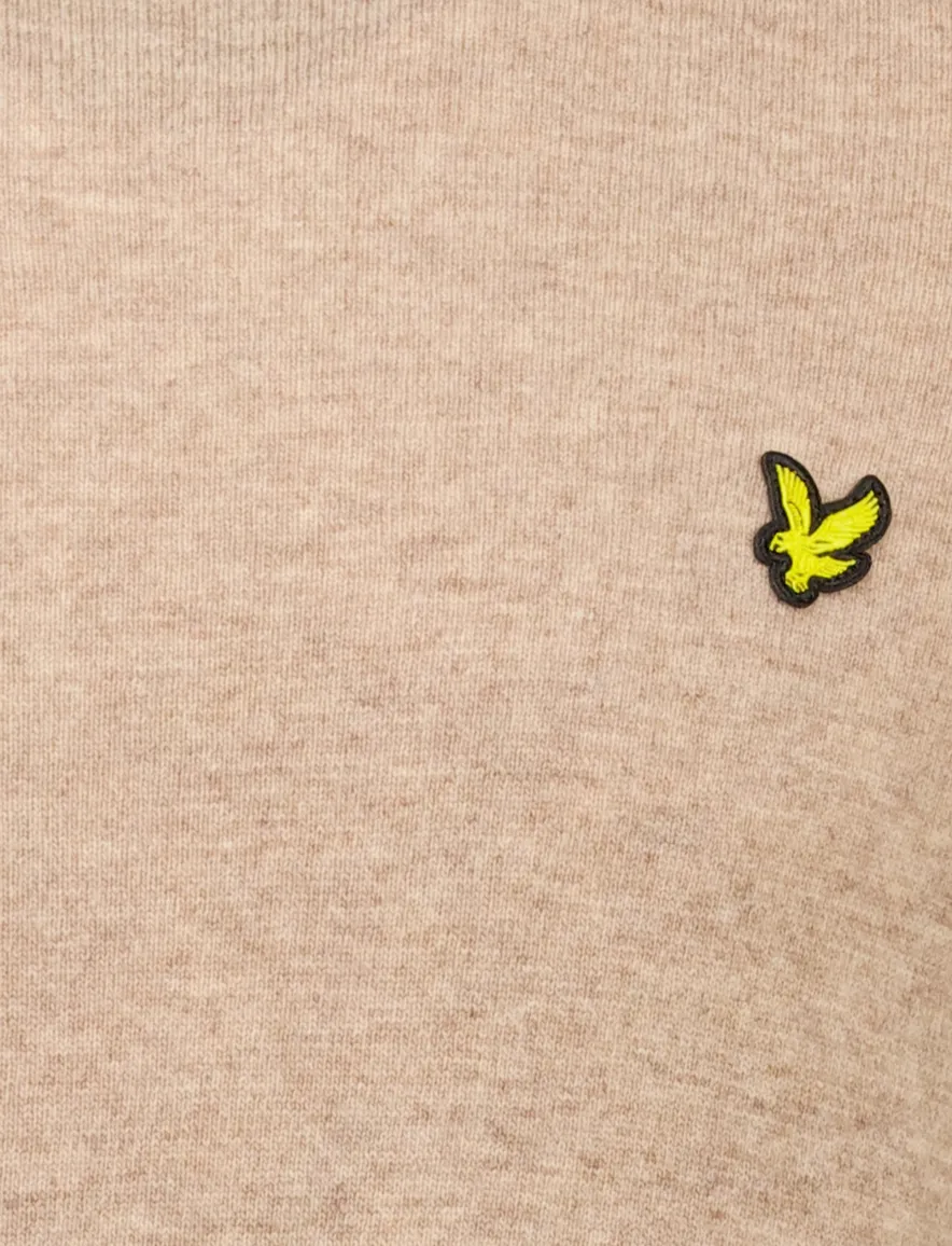 Lyle & Scott trui bruin gemêleerd lamswol