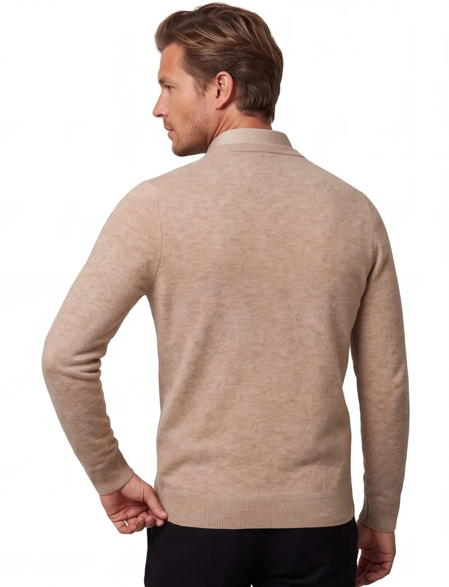 Lyle & Scott trui bruin gemeleerd