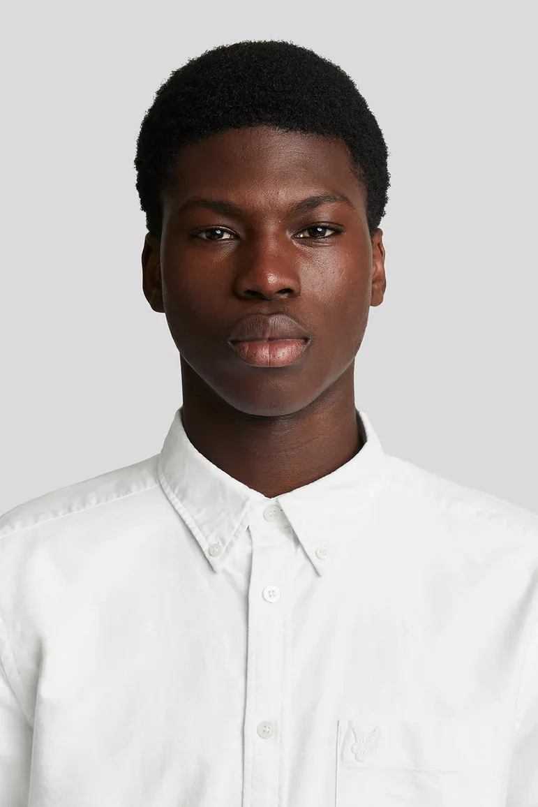 Lyle & Scott overhemd wit effen Oxford