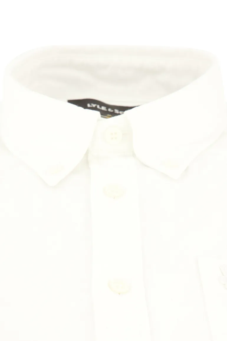 Lyle & Scott overhemd wit effen Oxford