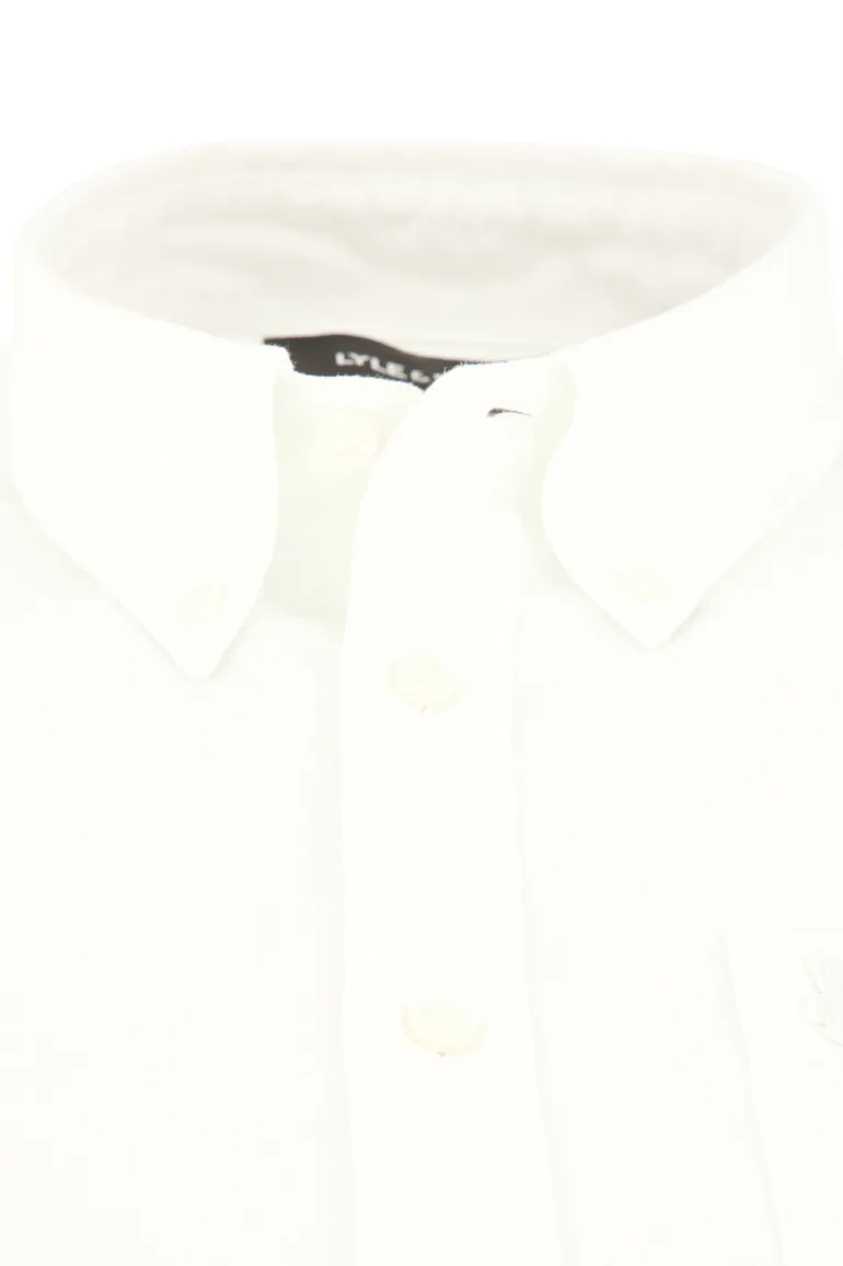 Lyle & Scott overhemd wit effen Oxford