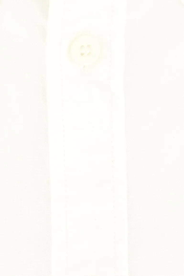 Lyle & Scott overhemd button-down wit effen Oxford katoen