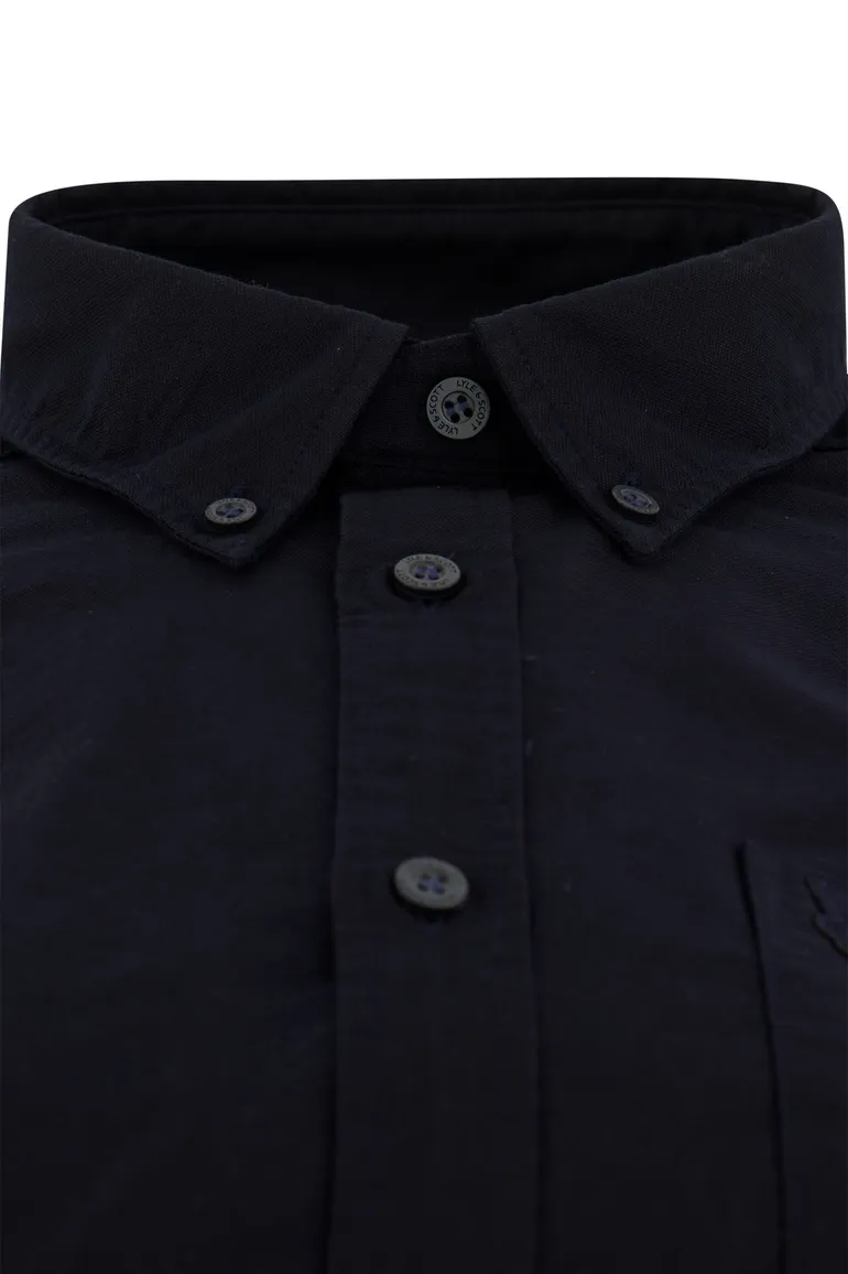 Lyle & Scott overhemd donkerblauw button-down
