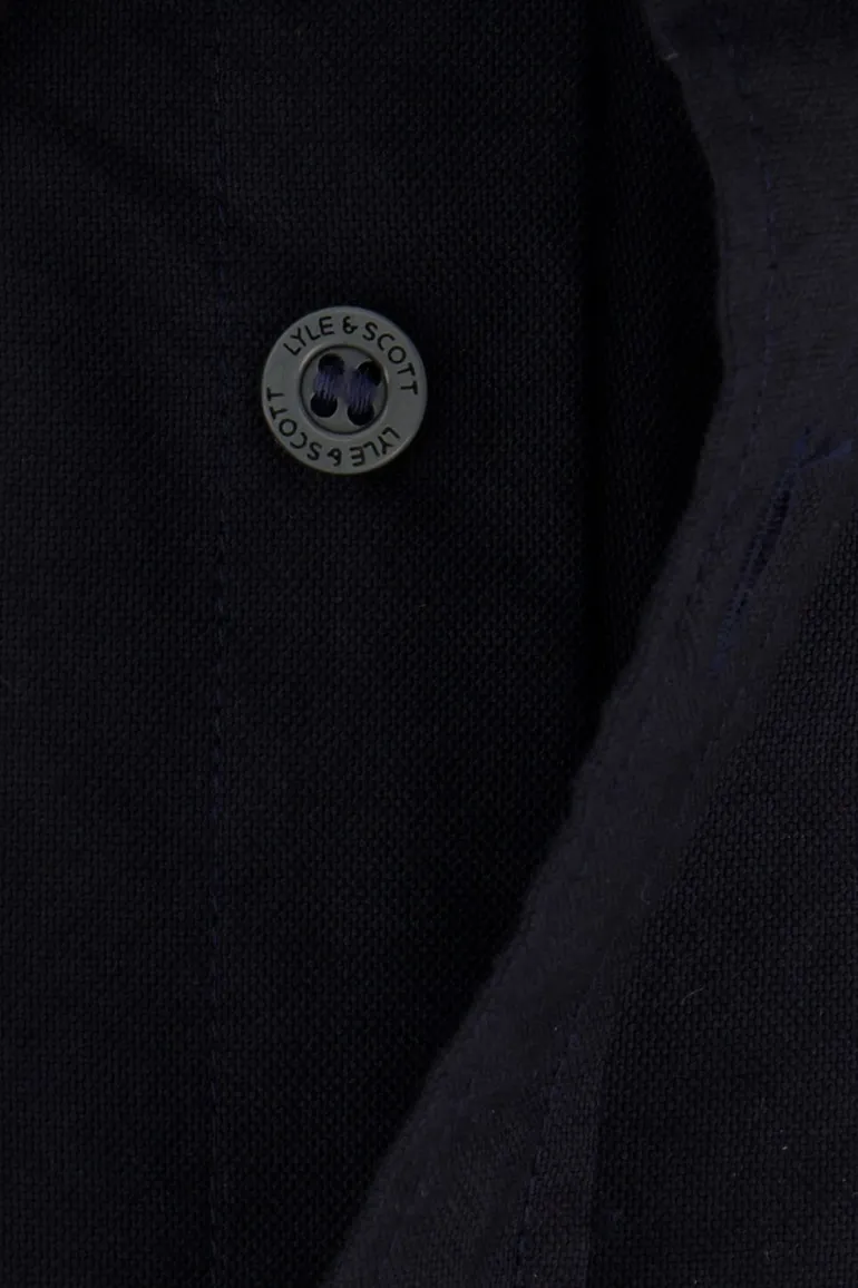 Lyle & Scott overhemd donkerblauw button-down