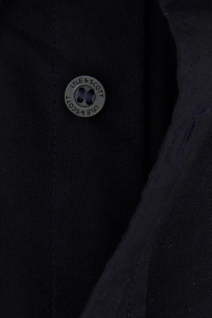 Lyle & Scott overhemd navy katoen