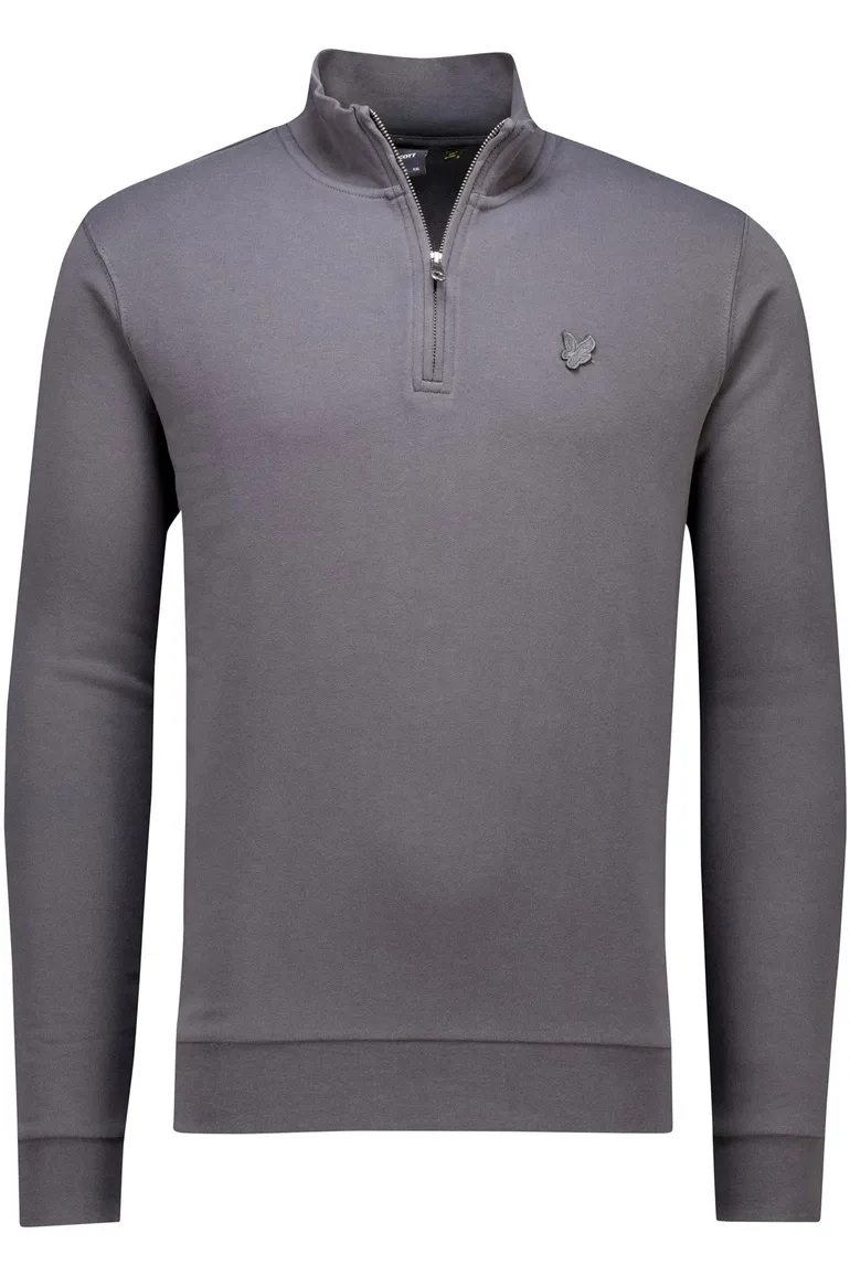 Lyle & Scott half-zip sweater antraciet