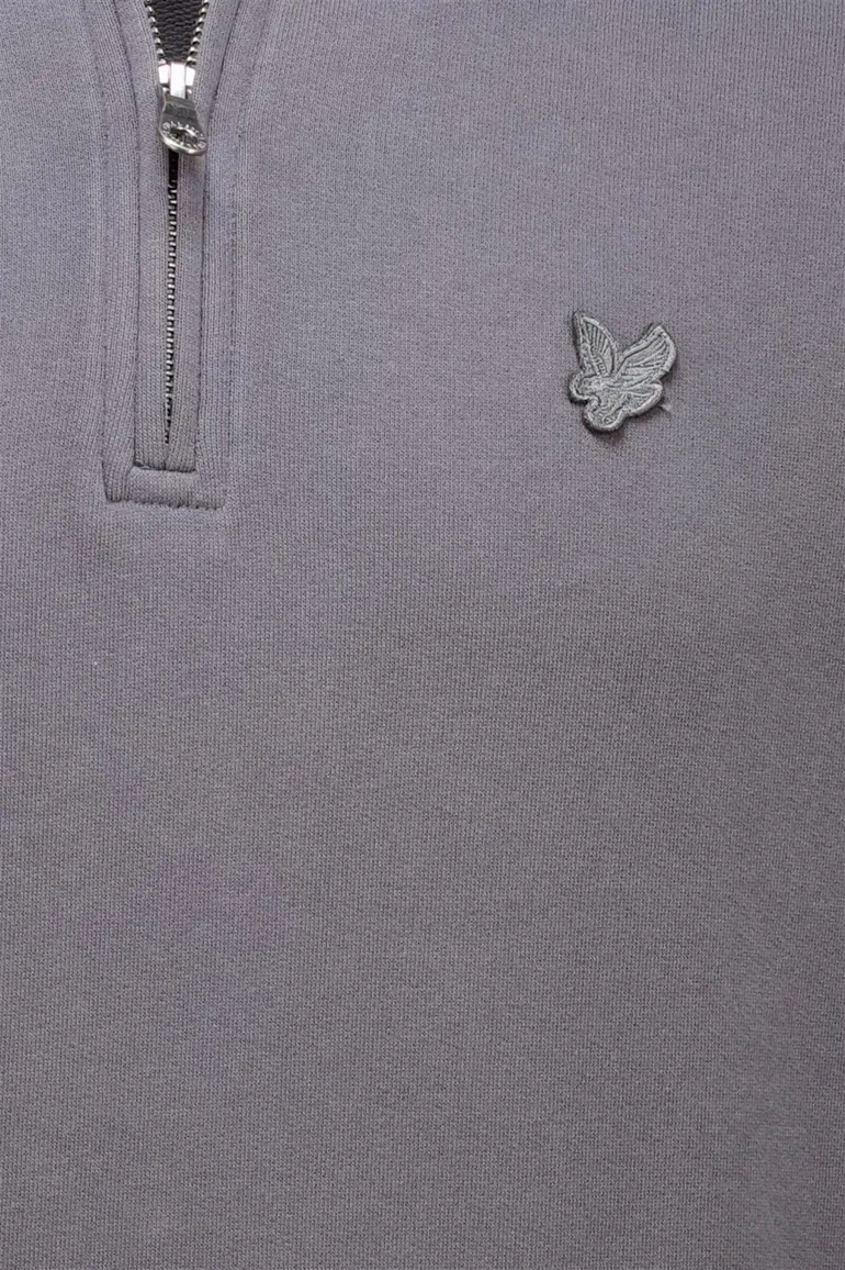 Lyle & Scott half-zip sweater antraciet