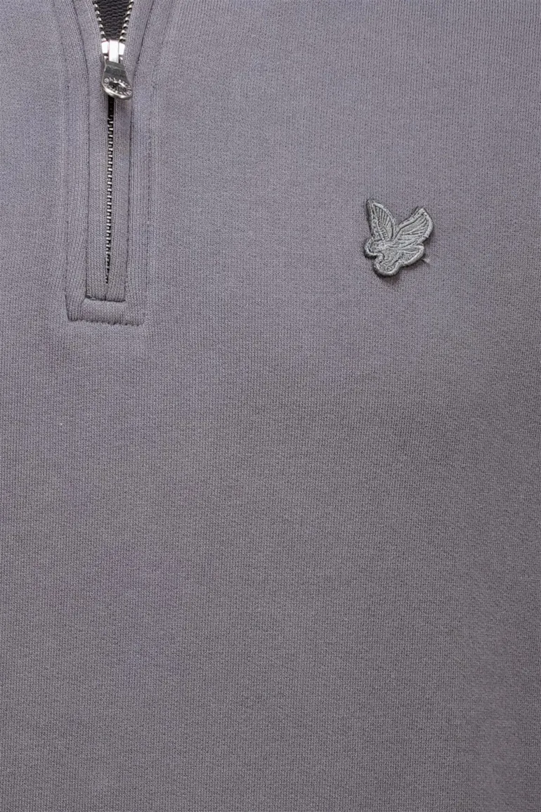 Lyle & Scott half-zip sweater grijs