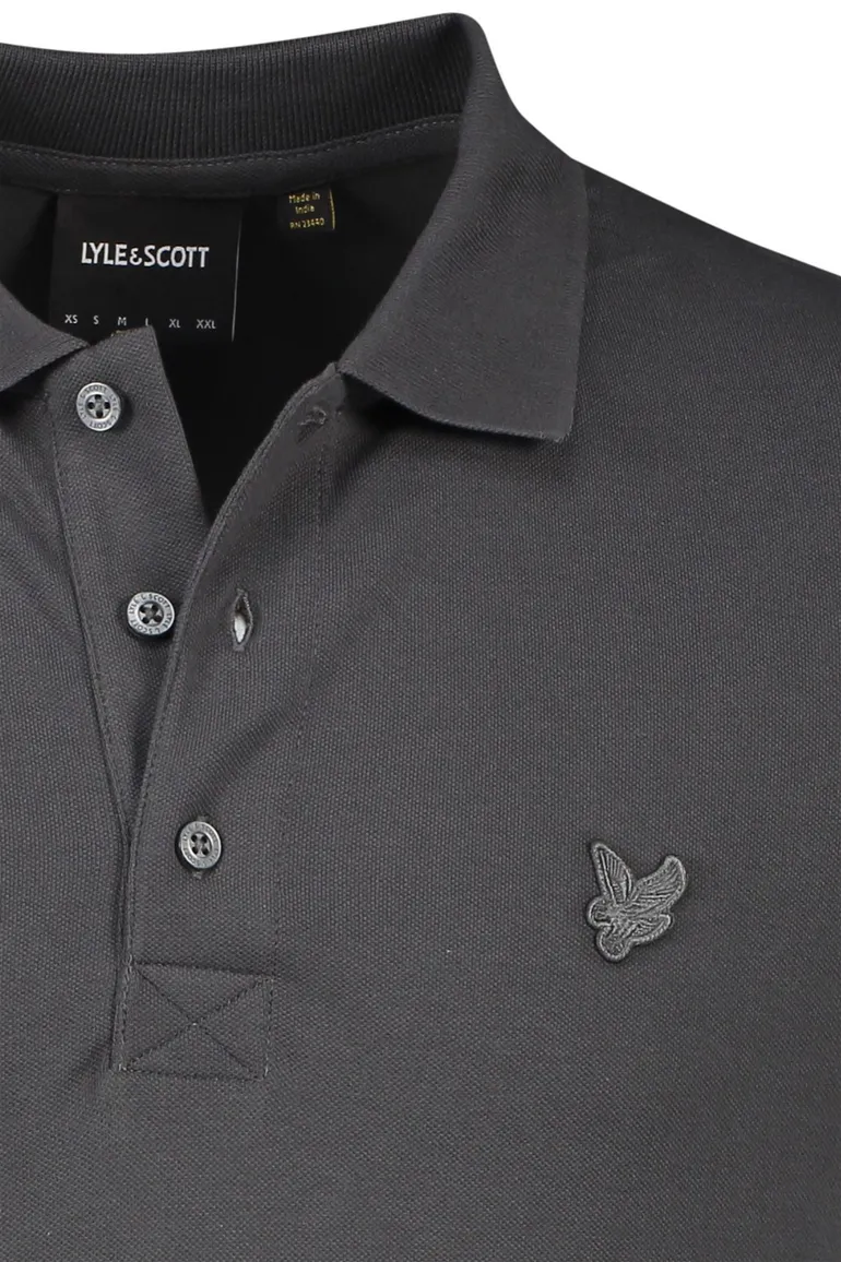 poloshirt korte mouw grijs Lyle & Scott