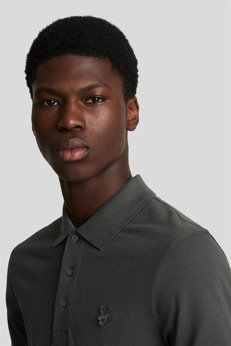 poloshirt korte mouw grijs Lyle & Scott