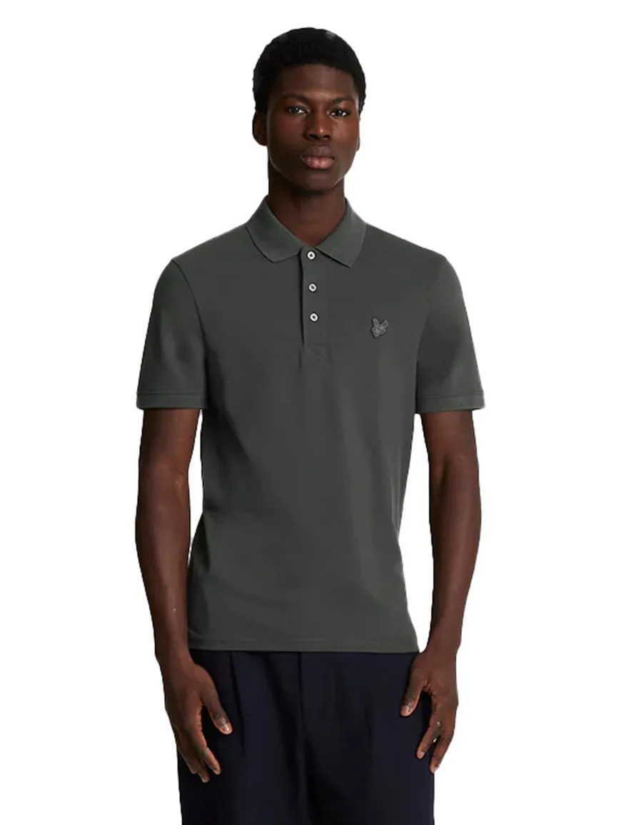 poloshirt korte mouw grijs Lyle & Scott