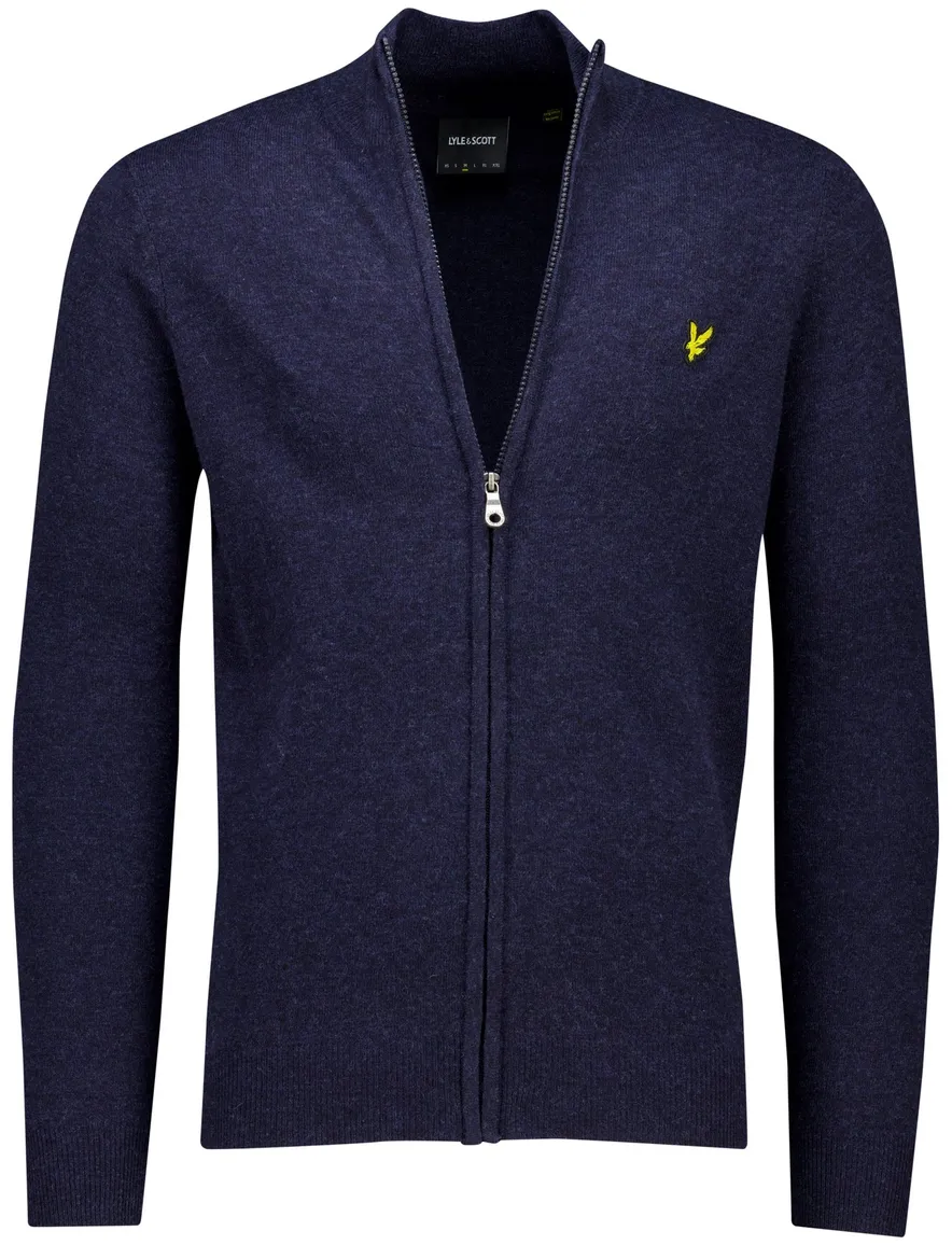 Lyle & Scott vest donkerblauw lamswol