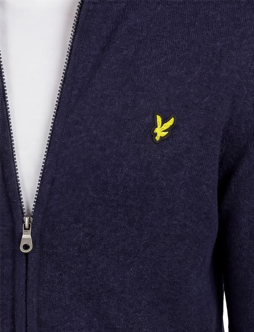 Lyle & Scott vest donkerblauw lamswol