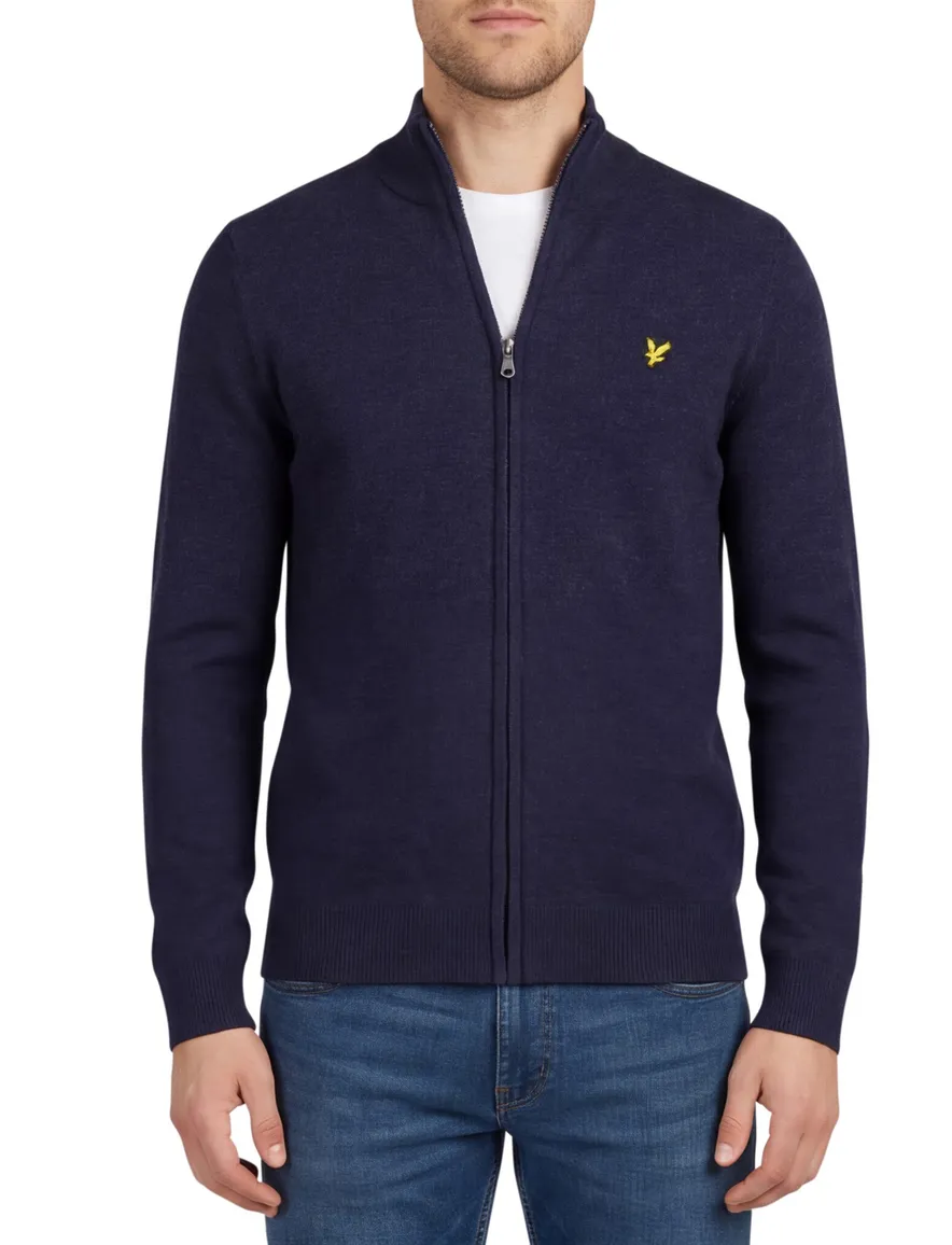 Lyle & Scott vest donkerblauw lamswol