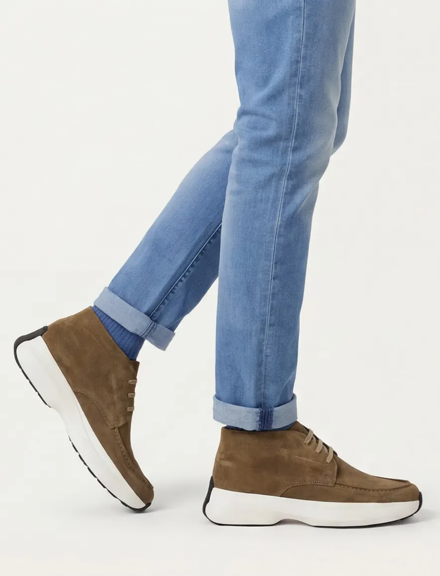 Sneakers Giorgio effen camel