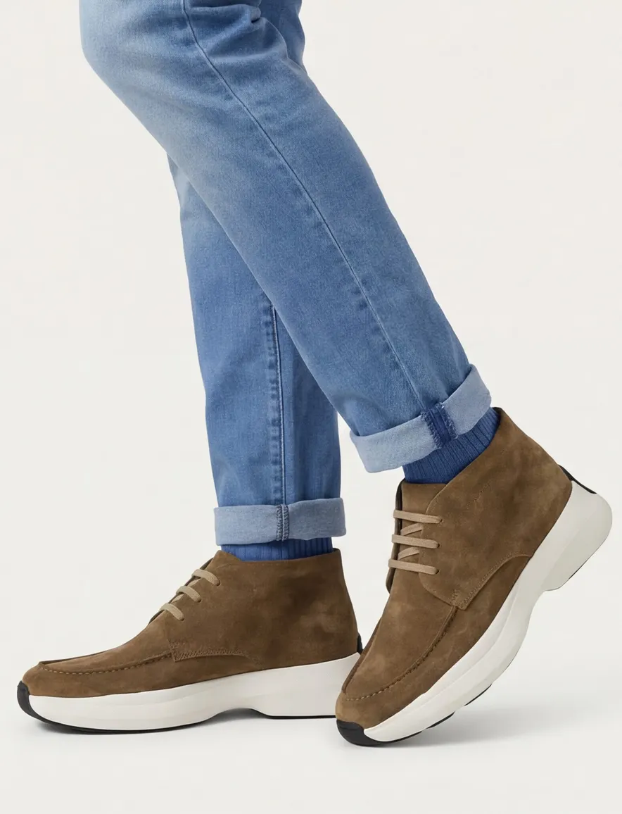 Sneakers Giorgio effen camel