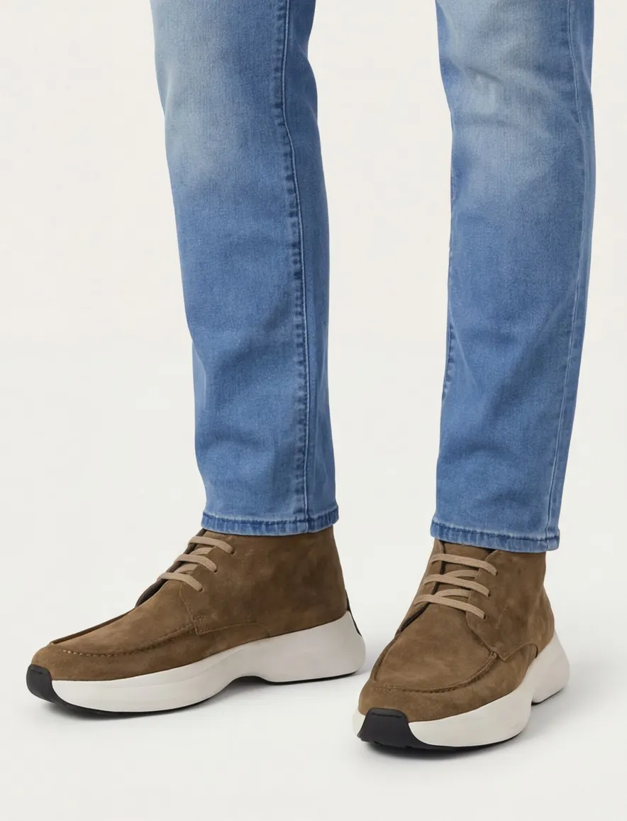 Sneakers Giorgio effen camel