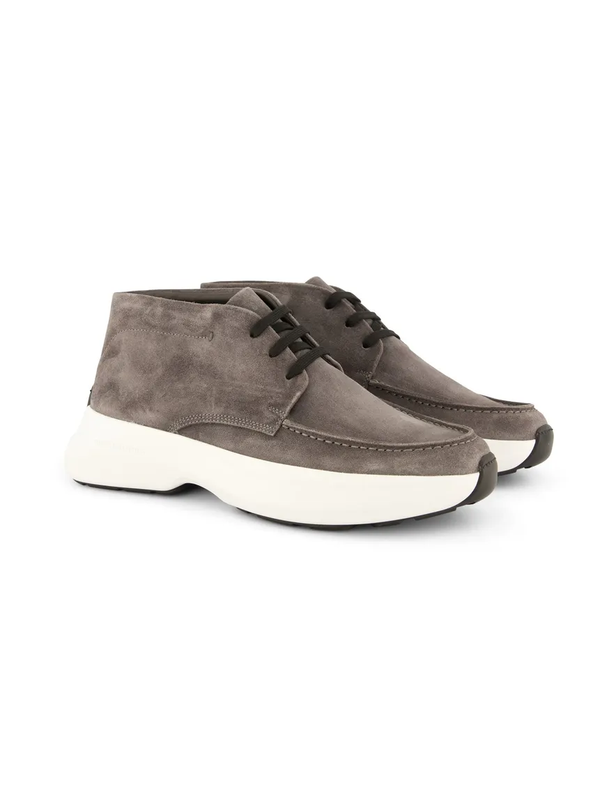 sneakers Giorgio effen suede grijs