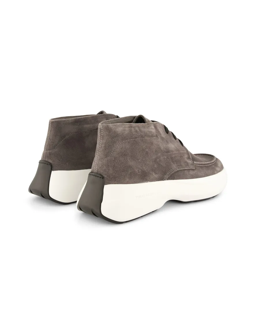 sneakers Giorgio effen suede grijs