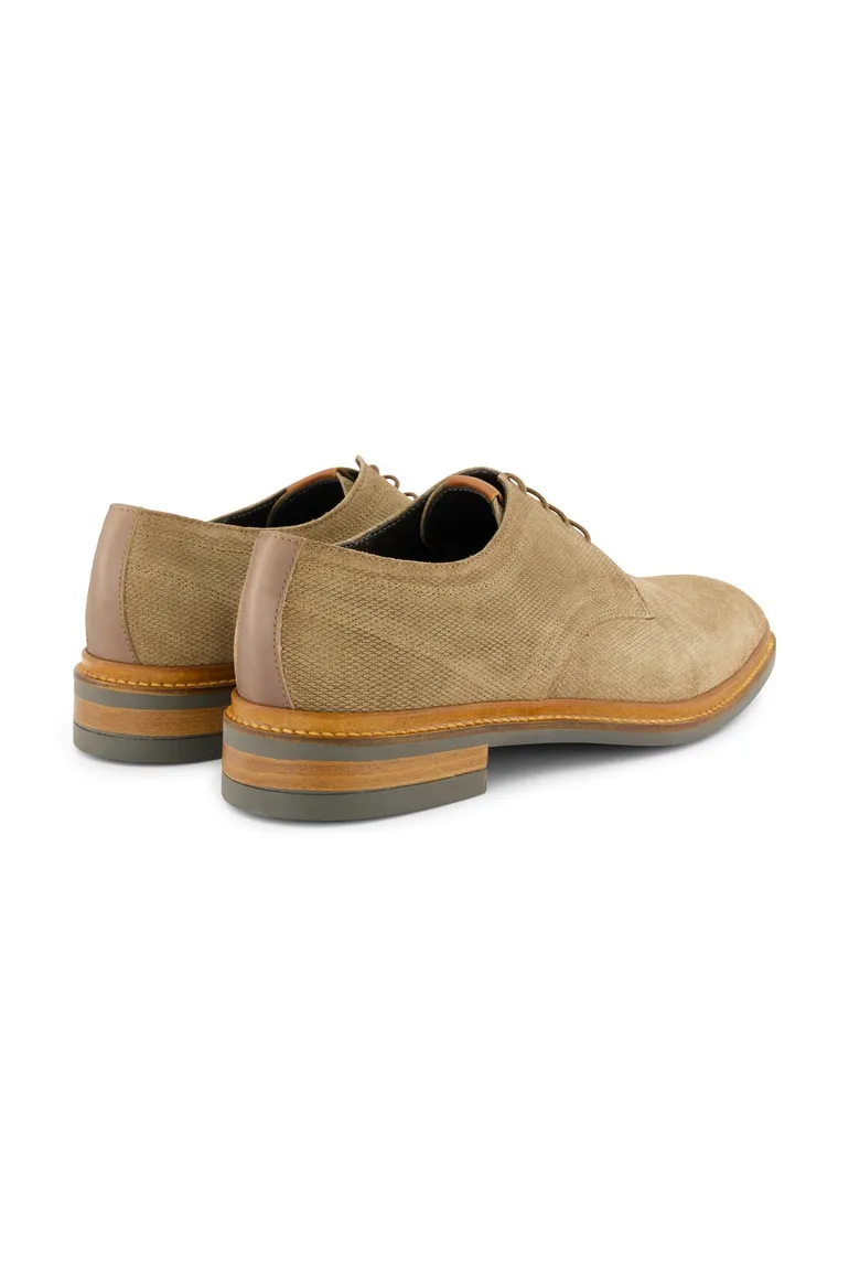 Giorgio nette veterschoenen beige effen leer textuur