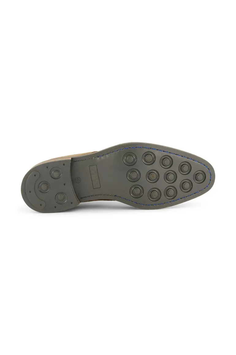 Giorgio nette veterschoenen beige effen leer textuur