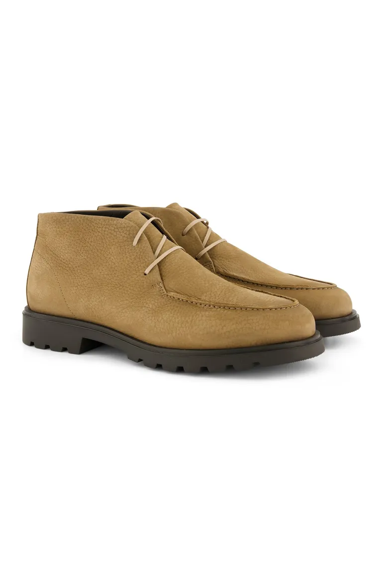 Giorgio boots bruin effen leer met textuur