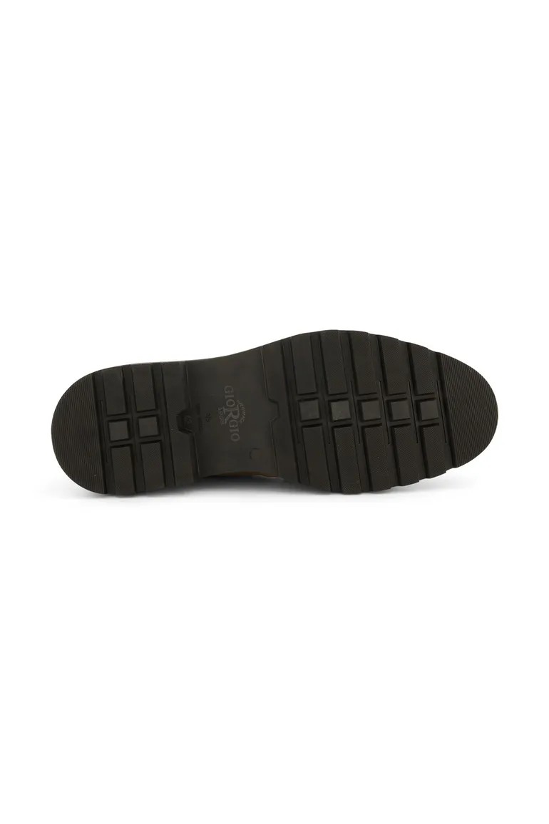 Giorgio boots bruin effen leer met textuur