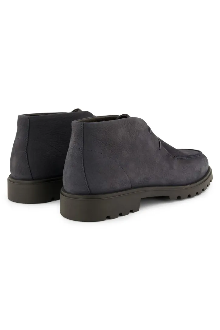 Giorgio leren boots donkerblauw met donkere zool hoog