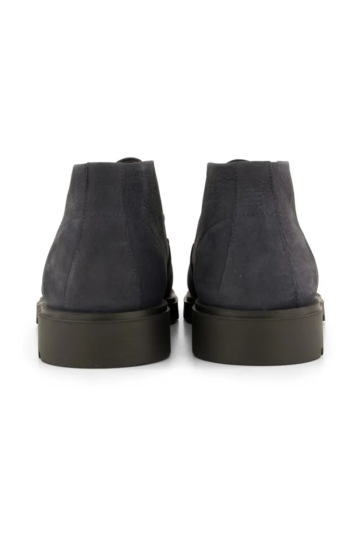 Giorgio leren boots donkerblauw met donkere zool hoog