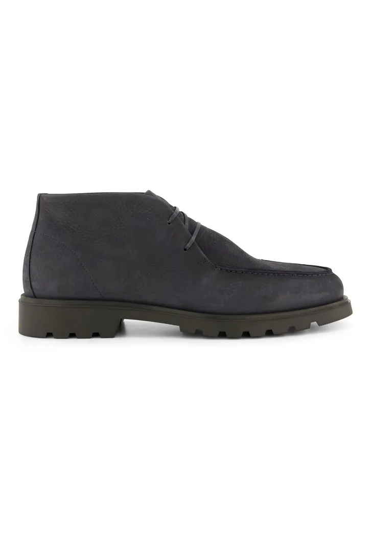 Giorgio leren boots donkerblauw met donkere zool hoog