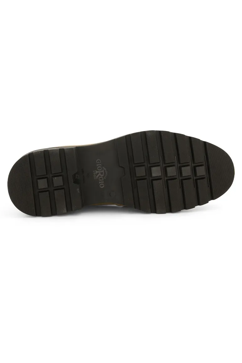 Giorgio schoenen beige met donkere zool