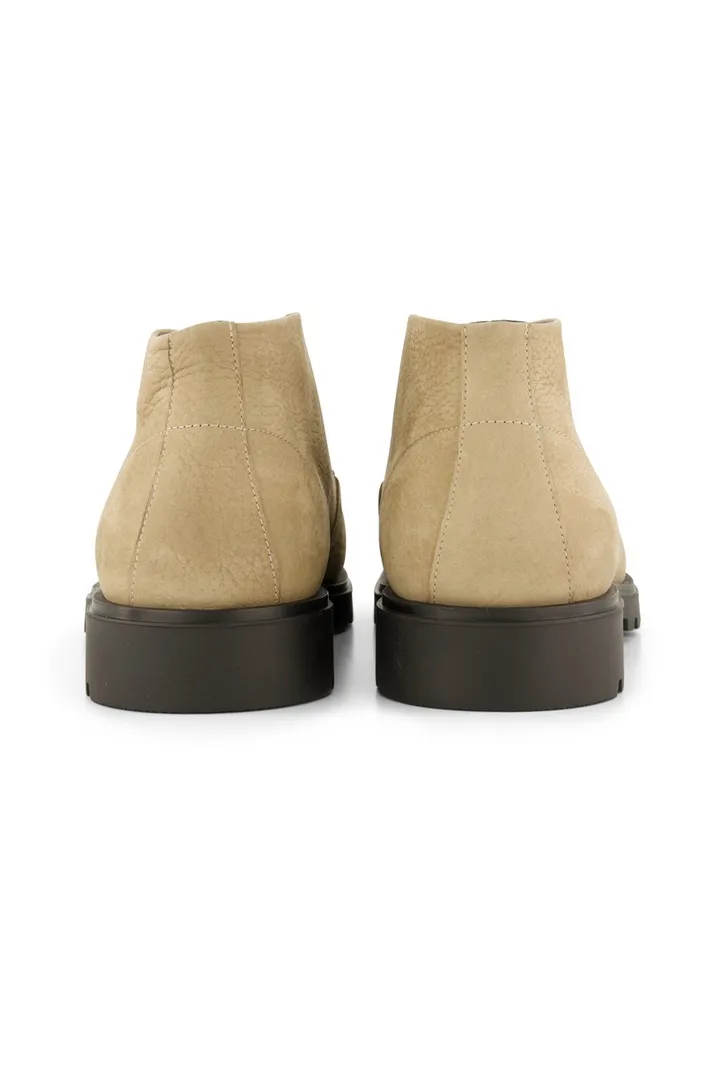 Giorgio hoge leren boots beige met donkere zool
